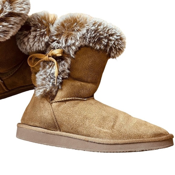 Furry Mid-Calf Winter Slip-On Boots - Picture 6 of 14